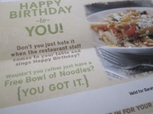 Birthday Coupon