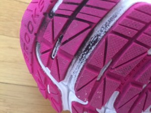 burnin' rubber with my brand new Brooks!